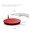 Lampe de bureau LED 20W, RA98 dimmable - Rouge, 4100K, capteur tactile, flicker free