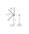 5W genopladelig LED skrivebordslampe - Touch dæmpbar, CCT, 2600mAh batteri, hvid, inkl. USB-kabel
