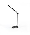 18W LED skrivebordslampe med trådløs opladning - 700lm, 5-trins dæmpbar, CCT justerbar, sort, flicker free