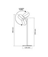 3W LED bordlampe, sort - Genopladelig, dæmpbar, CCT, USB-C, op til 15 timers batteri