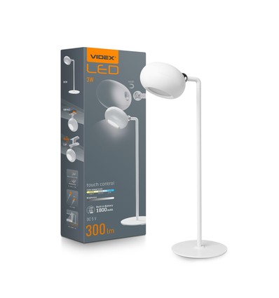 3W oplaadbare LED bureaulamp - 300lm, 3-staps dimbaar, CCT, USB-C, incl. magnetische voet