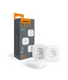2 stk. genopladelige LED natlys med sensor, 0,5W - PIR bevægelsessensor, 3 lyskulører, USB-C, magnetisk montering, indendørs