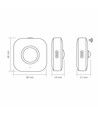 2 stk. genopladelige LED natlys med sensor, 0,5W - PIR bevægelsessensor, 3 lyskulører, USB-C, magnetisk montering, indendørs