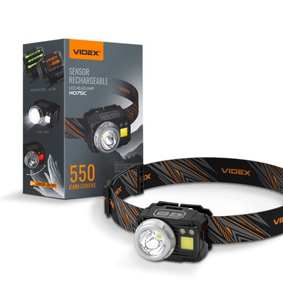 Lampe frontale LED, Rechargeable, 5W + COB - 5000K, 550lm