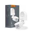 Infrarood PIR bewegingssensor, wit - 180° hoek, 1200W, IP44 buiten, instelbare tijd en lichtsterkte