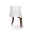Skumringsrelæ 25A - IP44, 5750W, hvid, lyssensor til automatisk tænd/sluk
