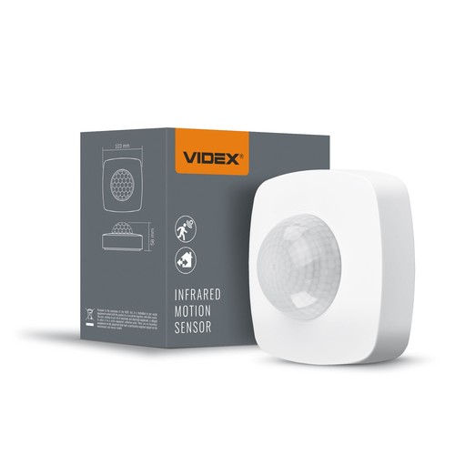 Détecteur de mouvement PIR et interrupteur crépusculaire, 1200W - 360 degrés, IP54, blanc, portée 8m