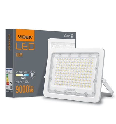 100W LED strålkastare - 5000K, IP65, IK07, 90° spridning, utomhus