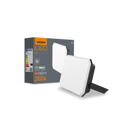 30W LED breedstraler, zwart - 2850lm, IP65, 5000K, buiten, werklamp