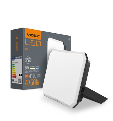 50W LED breedstraler - 4100lm, IP65, zwart, buiten, 5000K neutraal wit