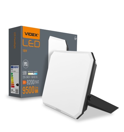 Projecteur LED 100W, noir - 9500lm, IP65, 5000K, extérieur, projecteur de chantier