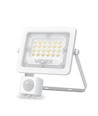 10W LED projektør med sensor - 100lm/W, IP65, 5000K, sort