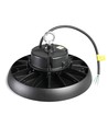 High Bay LED 100W, 180lm/W - IP65, 5000K, 120 degrés, noir, suspension industrielle