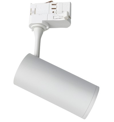 Spot sur rail triphasé GU10 - Blanc, compatible avec rails V-Tac/Global, sans source lumineuse