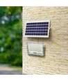 50W Solara LED breedstraler met zonnepaneel - 1000lm, IP65, 5000K, grijs, incl. afstandsbediening en zonnepaneel
