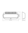 Applique murale LED solaire 500lm avec détecteur - IP54, 5000K, noir, détecteur de mouvement, extérieur
