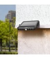 Solcelle LED vegglampe med sensor, 600lm - 5000K, IP54, sort, bevegelsessensor