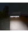 Solar LED wandlamp met sensor, 600lm - 5000K, IP54, zwart, bewegingssensor