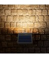 Applique murale LED solaire avec détecteur, 600lm - 5000K, IP54, noir, détecteur de mouvement