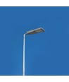 Lampadaire solaire LED - 2300 lumens, détecteur de mouvement, IP65