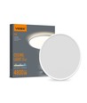 44W LED loftslampe med baggrundslys, CCT - 109lm/W, IP54, Ø50cm, hvid kant, 3 lyskulører