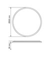 44W LED loftslampe med backlight - Ø50cm, IP54, sort, 3-CCT, 109lm/W, inkl. lyskilde