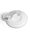 Plafonnier LED 22W Ø29,3cm avec rétroéclairage - 2400lm, IP54, CCT réglable, bord blanc, source lumineuse incluse