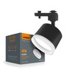 1-faset GX53 skinnespot - Hvid ring, uden lyskilde, 1F2W, Sort