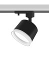 1-faset GX53 skinnespot - Hvid ring, uden lyskilde, 1F2W, Sort