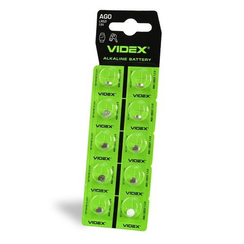 Alkaline batteri - AG0/LR521, 10 stk