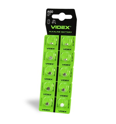 Alkaline batterij - AG0/LR521, 10 stuks