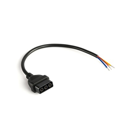 30cm strømkabel til LED armaturer - Sort, 300mm kabel, max 1000W, innendørs