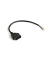 30cm strømkabel til LED armaturer - Sort, 300mm kabel, max 1000W, indendørs