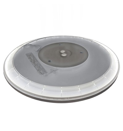 24W Nymphea Flat Duo LED taklampe - CCT, 130lm/W, IP54, Ø29,2cm, hvit kant