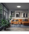 24W Nymphea Flat Duo LED loftlampe - CCT, 130lm/W, IP54, Ø29,2cm, hvid kant