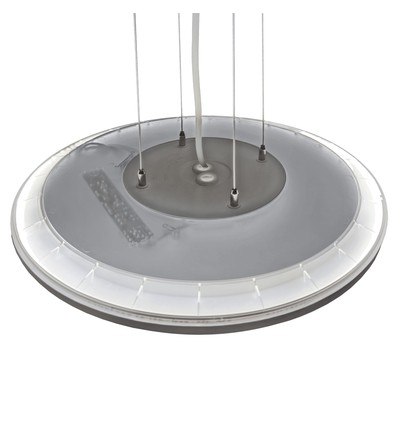 Plafonnier LED 36W Nymphea Flat Duo - 130lm/W, IP54, Ø40cm, CCT, bord blanc, source lumineuse incl.