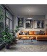 36W Nymphea Flat Duo LED loftslampe - 130lm/W, IP54, Ø40cm, CCT, hvid kant, inkl. lyskilde