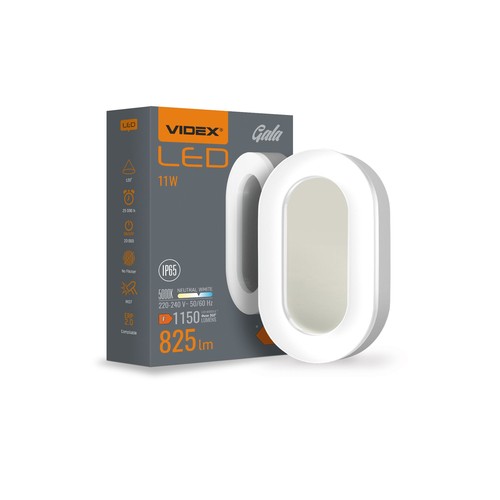 Ovale LED wandlamp - 11W, IP65, IK07, 5000K, wit