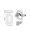 Ovale LED wandlamp - 11W, IP65, IK07, 5000K, wit