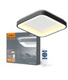72W dæmpbar LED taklampe - 45x45cm, 2700-6000K, sort kant, inkl. fjernkontroll, IP20 innendørs