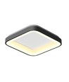 Plafonnier LED 72W dimmable - 45x45cm, 2700-6000K, bord noir, avec télécommande, IP20 intérieur