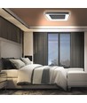 Plafonnier LED 72W dimmable - 45x45cm, 2700-6000K, bord noir, avec télécommande, IP20 intérieur