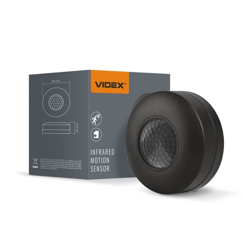 PIR bewegings- en lichtsensor - 360 graden, 8m bereik, IP20, zwart, binnen