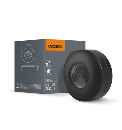 PIR bewegings- en lichtsensor - 360 graden, 8m bereik, IP20, zwart, binnen