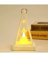 LED lanterne triangulaire - Blanc, batterie, IP54 intérieur/extérieur