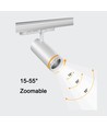 30W 3-fas RA92 Zoom justerbar skenspotlight - 100lm/W, justerbar spridning, justerbar CCT, vit, justerbar ljusstyrka