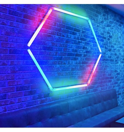 20W Hexagon RGBIC 1 fält komplett set - Inkl. bluetooth-controller och strömförsörjning