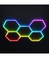 Lot de 5 Hexagon RGBIC kit complet 80W - Avec contrôleur bluetooth et alimentation