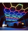 5 st. Hexagon RGBIC komplett set 80W - Inkl. bluetooth-kontroller och strömförsörjning