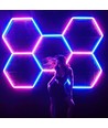 37W Hexagon RGBIC 2 panelen complete set - Incl. bluetooth controller en voeding